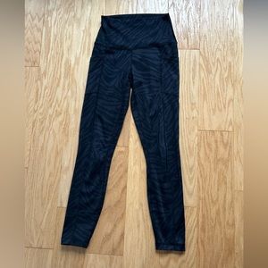 Black Zebra Print 90° By Reflex Leggings